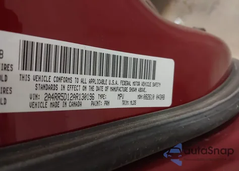 2010 Chrysler Town & Country Touring from USA, damaged, VIN 2A4RR5D12AR130196